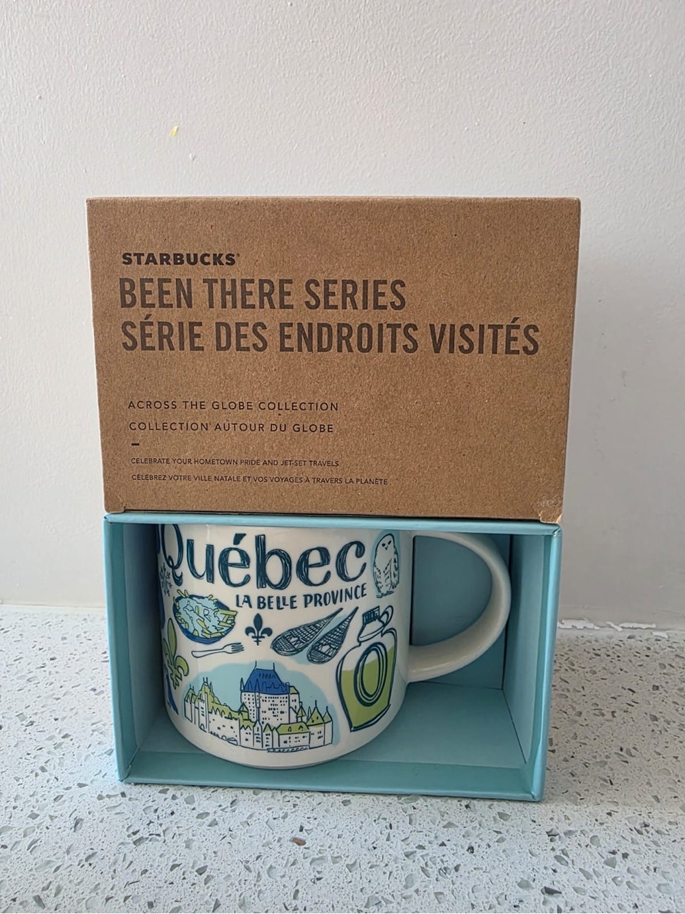 Starbucks Been There Series Québec Ceramic Mug - Blue/White/Green